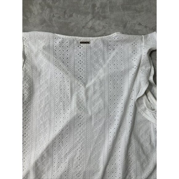 Women’s Michael Kors Blouse White V-Neck Size Xl - Picture 9 of 13